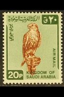 1968-72 20p Orange-brown & Bronze-green Air Falcon, SG 1025, Very Fine Never Hinged Mint, Fresh. For More Images, Please - Saudi Arabia