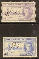 1946 Victory Set Perf "Specimen", SG 201s/202s, Very Fine Mint (2 Stamps) For More Images, Please Visit Http://www.sanda - Sierra Leone (...-1960)