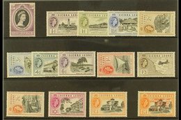 1953-63 NHM COLLECTION Presented On A Stock Card That Includes The 1956-61 Definitive Set & The 1963 Opt'd £1. Lovely !  - Sierra Leona (...-1960)