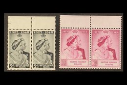 1948 Royal Silver Wedding Set In Pairs, 2d With Pocket Handkerchief Flaw, SG 75/6, 75a, Fine Mint (2 Pairs). For More Im - Salomonseilanden (...-1978)