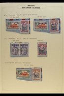 1954-56 CANCELLATIONS COLLECTION An Interesting Selection Of KGVI Issues On Ten "Pieces"bearing Manuscript Cancels Or Si - Salomonseilanden (...-1978)