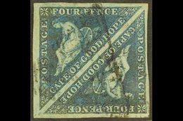 CAPE 1853 4d Deep Blue, On Slightly Blued Paper, PAIR, SG 4, Good To Fine Used, Full Margins. For More Images, Please Vi - Zonder Classificatie