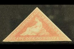 CAPE OF GOOD HOPE 1853-63 1d Rose, SG 5a,. Unused (regummed) With Three Clear Margins. Attractive Stamp For More Images, - Zonder Classificatie