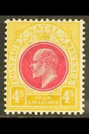 NATAL 1902 4s Deep Rose And Maize, SG 139, Very Fine Mint. For More Images, Please Visit Http://www.sandafayre.com/itemd - Unclassified