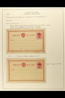 ORANGE FREE STATE BRITISH OCCUPATION POSTAL STATIONERY. A Specialized Collection Of The 1900 "V.R.I." Surcharged Postal  - Ohne Zuordnung