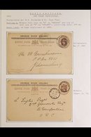 ORANGE RIVER COLONY POSTAL STATIONERY 1901-1914 Attractive Collection With Specialized Information, All Fine Used Includ - Unclassified