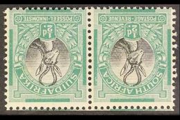 1926-27 ½d Black And Green, Perf 13½ X 14, Wmk Inverted (ex 1927 Booklet), SG 30ew, Horizontal Pair Never Hinged Mint. F - Non Classés