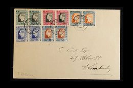 1937 Coronation Complete Set, SG 71/75, As Horizontal Pairs On Plain FDC Tied By Kimberley Cds's Of 12 MAY 37, The 1s Is - Non Classés