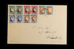 1937 Coronation Complete Set, SG 71/75, As Horizontal Pairs On Plain FDC Tied By Kimberley Cds's Of 12 MAY 37, The 1s Is - Ohne Zuordnung