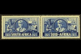 1941-46 3d Blue Large War Effort With "CIGARETTE FLAW" Variety, SG 91a, Never Hinged Mint Horizontal Pair. For More Imag - Zonder Classificatie
