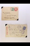 KING'S HEADS COVERS Group Of Covers, We Note 1917 & 1918 Censored Covers, Each Franked 2½d, Both With "New Moon" (shifte - Zonder Classificatie