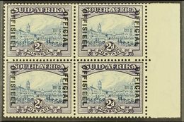 OFFICIAL 1939 2d Blue And Violet (20mm Between Lines Of Overprint), SG O23, Right Marginal BLOCK OF FOUR Very Fine Mint  - Zonder Classificatie