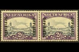 OFFICIAL 1947-49 2d Slate And Deep Lilac With DIAERESIS Over Second "E" Of "OFFISIEEL", SG O36a, Horizontal Pair Very Fi - Zonder Classificatie