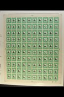 POSTAGE DUES COMPLETE SHEET OF ONE HUNDRED 1961-9 4c Deep Myrtle-green & Light Emerald, Watermark Coat Of Arms, English  - Zonder Classificatie