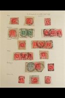 1912-36 KGV POSTMARKS COLLECTION. An Interesting Selection Of Stamps, Many Tied To Small Pieces Bearing A Range Of Town  - Nigeria (...-1960)