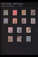 1924-64 USED COLLECTION On Album Pages, We See 1924-9 KGV "Admiral" Defins Set, 1931-7 "Field Marshal" Set With Addition - Rodesia Del Sur (...-1964)