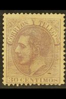 1882 30c Mauve Alphonso XII, SG 274 Or Michel 187, Very Fine Unused Without Gum. For More Images, Please Visit Http://ww - Sonstige & Ohne Zuordnung