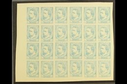 CARLIST ISSUES 1873 BASQUE REGION 1r Pale Blue (reprint) Imperf Block Of 20, As Edifil 156a, SG 1a, Fine Mint With Most  - Other & Unclassified