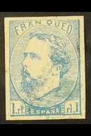 CARLIST ISSUE LOCAL ISSUE FOR BISCAY, NAVARRA, GUIPUZCOA & AVALA 1873 1r Blue With Tilde Over "N" (SG 3, Edifil 156), Us - Autres & Non Classés