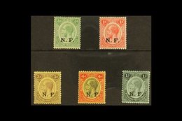 NYASALAND-RHODESIAN FORCE 1916 "N.F." Overprinted Set, SG N1/N5, Fine Mint (5 Stamps) For More Images, Please Visit Http - Tanganyika (...-1932)