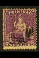 1862-63 1s Bright Mauve Britannia, Thick Paper, SG 67, Neatly Cancelled Leaving Most Of Portrait Clear. For More Images, - Trinité & Tobago (...-1961)