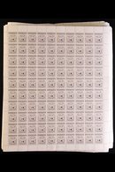 REVENUE  c1990 NATIONAL INSURANCE. $19.35 Brown VIII, Barefoot 19, 300 X COMPLETE SHEETS Of 100 Stamps, Never Hinged Min - Trinidad Y Tobago