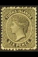 1867 1d Black, No Watermark, SG 2, Very Fine Mint, Well Centred Example. For More Images, Please Visit Http://www.sandaf - Turks And Caicos