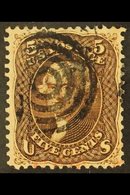 1861-6 5c Brown, Dark Shade, Perf.12, Scott 76, SG 72, Very Fine Used. For More Images, Please Visit Http://www.sandafay - Andere & Zonder Classificatie
