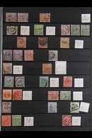 PERFINS 1860's-1940's Interesting Collection Of Used Stamps With Various Private COMMERCIAL PERFINS Arranged In Alphabet - Other & Unclassified