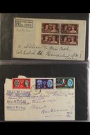 1937-69 COVERS COLLECTION Mostly Hand Addressed QEII Covers In An Album, Includes 1937 Coronation With Block Of Four, 19 - Other & Unclassified