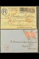 1856 - 1886 EDINBURGH. A Group Of 7 Covers Postmarked By Very Fine Examples Of The "131" Roller, Includes 1856 1d Pink P - Sonstige & Ohne Zuordnung