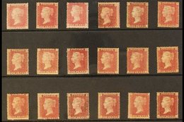 1864-79 Fresh Mint 1d Red Plates 79, 84, 124, 125, 164, 174, 177, 181, 182, 184, 187, 193, 213, 214, 216, 218, 220 & 222 - Andere & Zonder Classificatie