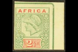 1894 AFRICA DE LA RUE ESSAY 2½d Green & Carmine Minerva Imperf, Mint Corner Example, Torn & Repaired Corner. For More Im - Other & Unclassified