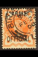 OFFICIAL 1896-1901 ½d Vermilion, "ARMY OFFICIAI" Overprint (no Lower Stroke To "L"), SG O41a, Fine Used, C.d.s. Postmark - Other & Unclassified