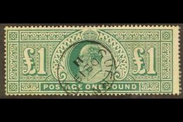 1911-13 £1 Deep Green Somerset House, SG 320, Used With Superb Single- Ring Guernsey Cds. For More Images, Please Visit  - Unclassified