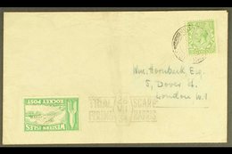 1934 ROCKET POST CRASH. 1934 (28 July) Env With ½d Stamp Tied "Harris / Isle Of Harris" Cds With Green "Western Isles /  - Sin Clasificación