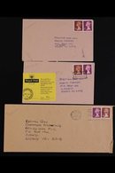 MACHIN FORGERIES Group Of Three Covers, Each Franked With 1p Machin & 24p Machin Forgery, One Cover Not Cancelled, Anoth - Other & Unclassified