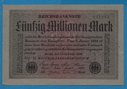 DEUTSCHES REICH 50 Millionen Mark	01.09.1923	Serie AB 24 # 041881 P# 109a - 50 Millionen Mark