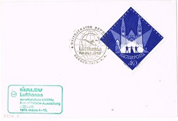 31744. Tarjeta Aerophilatelie SZEGED (Hungria) 1973. MALEV Lufthansa - Cartas & Documentos