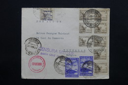 ESPAGNE - Enveloppe Commerciale De Tazacorte Pour Bruxelles En 1937 Par Avion , Affranchissement Plaisant - L 24763 - 1931-50 Brieven
