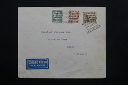 ESPAGNE - Enveloppe Par Avion De Las Palma En 1937 Pour Paris, Cachet De Censure Au Verso - L 24767 - Bolli Di Censura Repubblicana