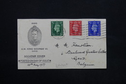 ROYAUME UNI - Enveloppe ( Devant ) FDC En 1937 Du Roi George VI Pour La Belgique - L 24799 - ....-1951 Pre Elizabeth II