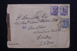 ESPAGNE - Enveloppe De Madrid Par Avion Pour Bombay En 1945 ,contrôle Postal - L 24832 - Nationalists Censor Marks