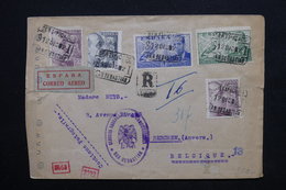 ESPAGNE - Enveloppe En Recommandé De San Sebastian Pour Anvers En 1942 ,contrôles Postaux - L 24834 - Nationalists Censor Marks