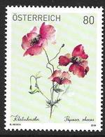 Österreich Austria 2019 Treuebonusmarke 2018 Klatschmohn Common Poppy MNH Postfrisch Mint Neuf ** - 2011-2020 Neufs