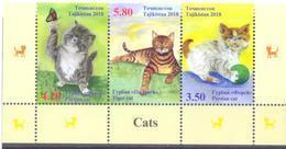 2018. Tajikistan, Cats Of Tajikistan, 3v, Mint/** - Tadzjikistan