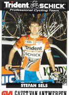 Cycliste: Stefan Sels, Equipe De Cyclisme Professionnel: Team Trident Schick, Belgique 1994 - Deportes