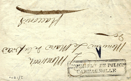 1814- DEP. CONQUIS -lettre En Franchise De " COMMISSAIRE DE POLICE / CARMAGNOLLE "( Eridan ) - 1792-1815: Dipartimenti Conquistati