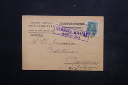 ESPAGNE - Carte Commerciale De Barcelone Pour La Belgique En 1939, Cachet De Censure - L 24911 - Marques De Censures Nationalistes