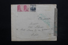 ESPAGNE - Enveloppe De Gerona Pour Paris En 1938 , Censure  - L 24914 - Republikanische Zensur